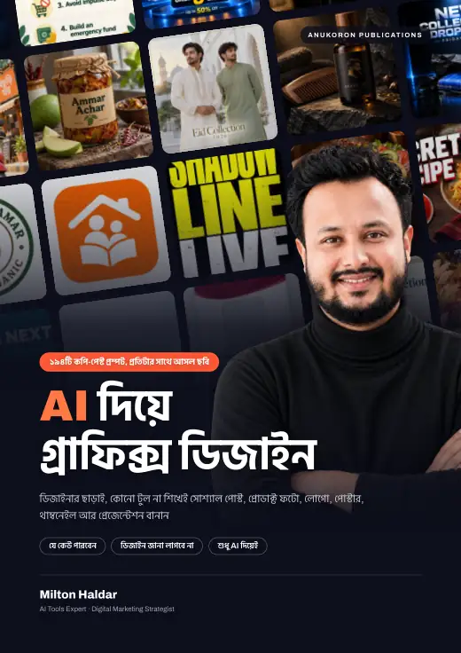 AI দিয়ে গ্রাফিক্স ডিজাইন ইবুকের কভার